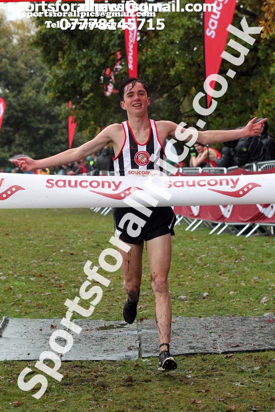 Junior men, National Cross Country Relay Champs., Berry Hill Park, Mansfield.  Photo: David T. Hewitson/Sports for All Pics